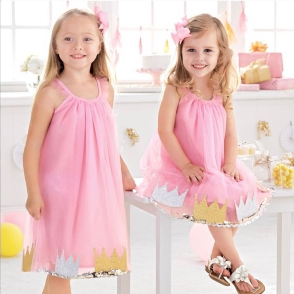 Mud Pie pink princes tulle dress 3T-5T